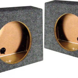 *TW10S* EMPTY SPLIT WOOFER BOX; 10" ANGLE; QPOWER Mounts behind seat QTW10S