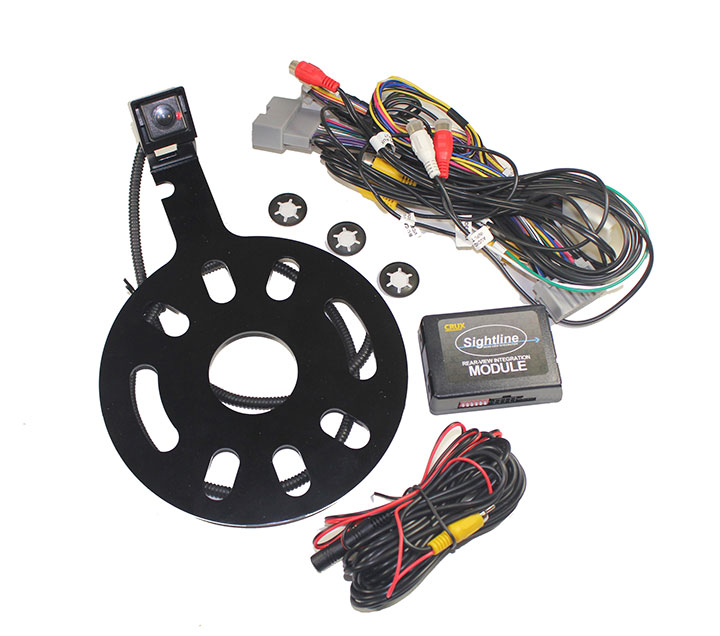 Crux Rear-View & VIM Integration with Spare Tire Mount Camera For Jeep Wrangler 2007- 2016 RVCCH75WT