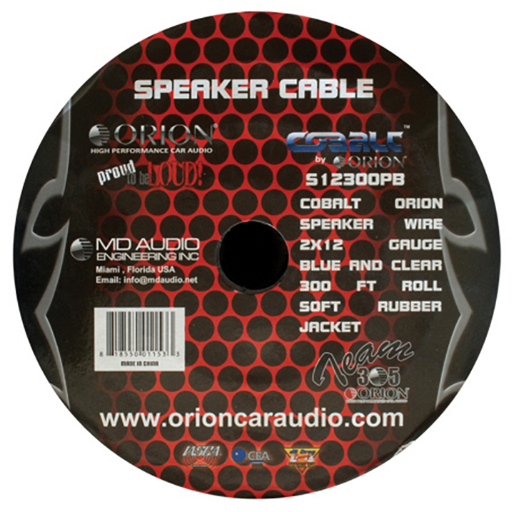 Cobalt Orion Speaker Wire 12 Gauge Blue/Clear 300ft S12300PB - Image 2