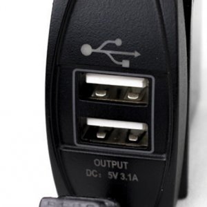 Street Vision LED Street Rocker Switch 2-Port USB Charge Panel w/ Blue Radiance SV1005371