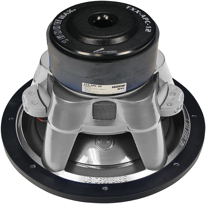 Audiopipe 12" Woofer 1600W Max 4 Ohm DVC Flat Gray TXXAPC12FG - Image 3